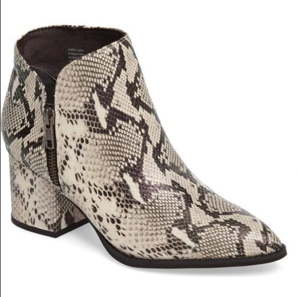 Seychelles Snakeskin Python Boots Booties - image 1